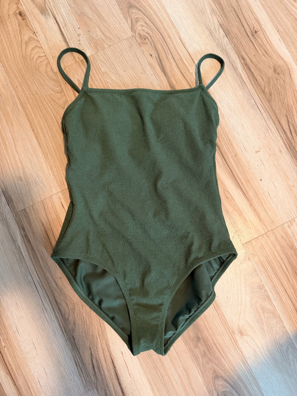 Classic Olive Green One-Piece Swimsuit